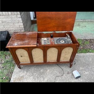 Vintage Wooden Stereo Console